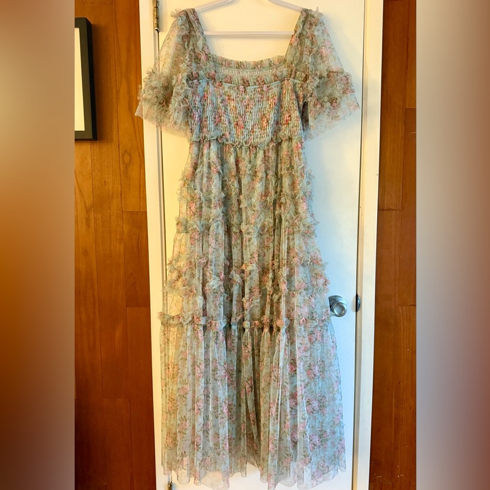 Beulah Style Floral Tulle Maxi Dress - Picture 3 of 12
